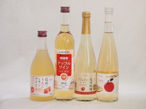 りんご酒4本セット(青森弘前市産シードル 信州林檎シードル アップルワイン 信州のりんごワイン) 500ml×4本