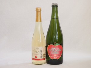 ワイナリーより国産シードル2本セット(余市産りんご北海道シードル 信州林檎シードル) 750ml×1本 500ml×1本