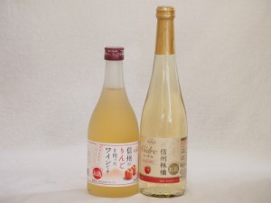 国産りんご酒2本セット(信州林檎シードル 信州のりんごワイン) 500ml×2本