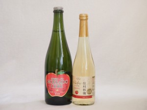 国産りんご酒2本セット(余市産りんご北海道シードル 信州林檎シードル) 750ml×1本 500ml×1本
