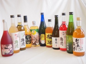 豪華梅酒11本セット(おばあちゃんの梅酒 芋焼酎仕込五代梅酒(鹿児島) 宇治玉露梅酒(京都) 赤しそ赤い梅酒(和歌山) 樽熟梅酒天空の月(大分