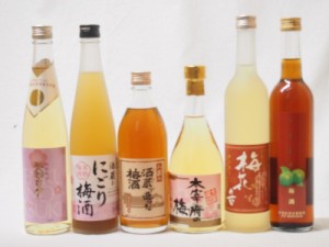 シリーズ梅酒6本セット(くちまろ梅酒(鹿児) 酒蔵のにごり梅酒(愛知) 大宰府の梅酒(福岡) 樽熟梅酒天空の月(大分) 梅花音梅酒(岩手) 八鹿