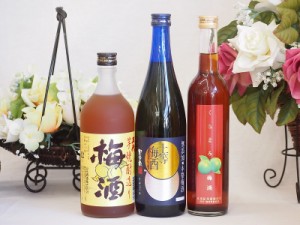 果物梅酒3本セット(くちまろ梅酒(鹿児) 芋焼酎仕込五代梅酒(鹿児島) 無添加上等梅酒(鹿児島)) 500ml×1本 720ml×2本