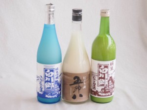 にごり酒決定版3本セット(白川郷にごり純米、ささにごり純米吟醸、五郎八)720ml×3本（岐阜県、新潟県）