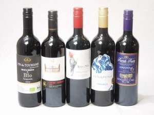 スペイン×チリ赤ワイン5本セット(ヴァンドゥツーリズム酸化防止剤無添加&Bioテンプラニーリョ(スペイン) ヴィニャペーニャ ライトボディ