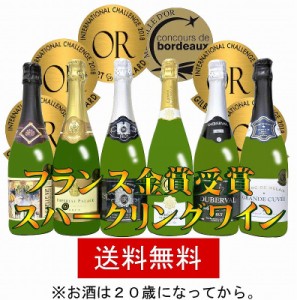 ALLフランス金賞受賞スパークリングワイン６本セット　750ml×6本