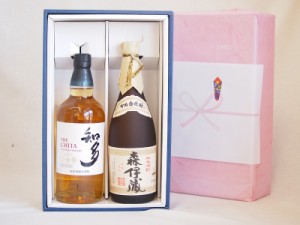 父の日 感謝贈り物ボックス 洋酒焼酎2本セット（ウイスキー知多700ml 芋焼酎森伊蔵720ml）