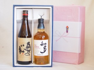 父の日 感謝贈り物ボックス 洋酒日本酒2本セット（ウイスキー知多700ml 吟醸奥の松720ml）