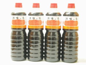 調味の素カツオだし入 ヤマコノのデラックス醤油 味噌平醸造(岐阜県)ペット 1000ml×4