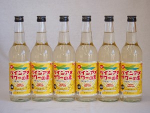 パインアメサワーの素 甘酸っぱくジューシーパイナップル果汁 25度 中野BC(和歌山県)600ml×6