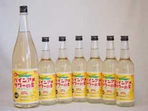 パインアメサワーの素セット 甘酸っぱくジューシーパイナップル果汁 25度 中野BC(和歌山県)600ml×6本 1800ml×1本