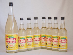 パインアメサワーの素セット 甘酸っぱくジューシーパイナップル果汁 25度 中野BC(和歌山県)600ml×7本 1800ml×1本