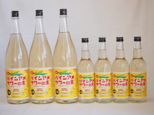 パインアメサワーの素セット 甘酸っぱくジューシーパイナップル果汁 25度 中野BC(和歌山県)600ml×4本 1800ml×3本