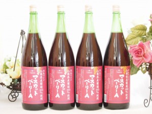 山梨県産葡萄100%使用 マスカットベリーA ライトボディ 赤ワイン 1800ml×4本