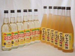 パイナップル8本セット(パインアメサワーの素600ml×6本 パイナップル梅酒720ml×6本)