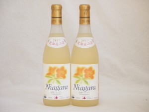 北海道産葡萄使用 完熟ナイアガラ白 甘口 720ml×2本