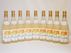 北海道産葡萄使用 完熟ナイアガラ白 甘口 720ml×9本