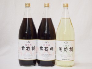 信州産葡萄棚セット 赤ワイン×2本  白ワイン×1本 中口(長野県)1800ml×3