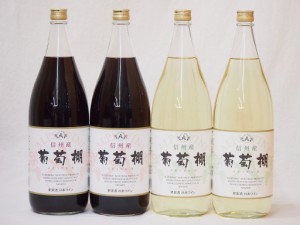 信州産葡萄棚セット 赤ワイン×2本  白ワイン×2本 中口(長野県)1800ml×4