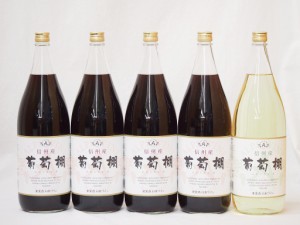 信州産葡萄棚セット 赤ワイン×4本  白ワイン×1本 中口(長野県)1800ml×5
