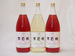 信州産葡萄棚セット ロゼワイン×2本  白ワイン×1本 中口(長野県)1800ml×3