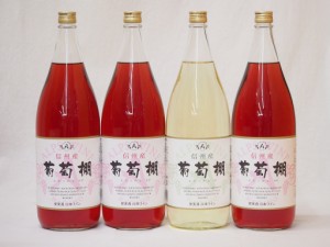 信州産葡萄棚セット ロゼワイン×3本  白ワイン×1本 中口(長野県)1800ml×4