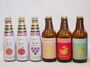 クラフトビールとリキュール6本セット(ヒュヴァ リンゴサワーalc.5% ヒュヴァ 巨峰サワーalc.5% ヒュヴァ 清見サワーalc.5% アルト イン