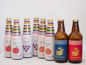 クラフトビールとリキュール8本セット(ヒュヴァ リンゴサワーalc.5% ヒュヴァ 巨峰サワーalc.5% ヒュヴァ 清見サワーalc.5% アルト ピル