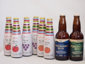 クラフトビールとリキュール8本セット(ヒュヴァ リンゴサワーalc.5% ヒュヴァ 巨峰サワーalc.5% ヒュヴァ 清見サワーalc.5% 横浜ピルスナ