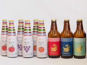 クラフトビールとリキュール9本セット(ヒュヴァ リンゴサワーalc.5% ヒュヴァ 巨峰サワーalc.5% ヒュヴァ 清見サワーalc.5% アルト ピル