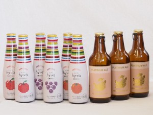 クラフトビールとリキュール9本セット(ヒュヴァ リンゴサワーalc.5% ヒュヴァ 巨峰サワーalc.5% ヒュヴァ 清見サワーalc.5% プラチナエー