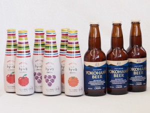 クラフトビールとリキュール9本セット(ヒュヴァ リンゴサワーalc.5% ヒュヴァ 巨峰サワーalc.5% ヒュヴァ 清見サワーalc.5% 横浜ラガー) 