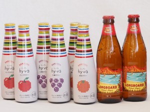 コナビールとリキュール8本セット(ヒュヴァ リンゴサワーalc.5% ヒュヴァ 巨峰サワーalc.5% ヒュヴァ 清見サワーalc.5% ロングボード) 20