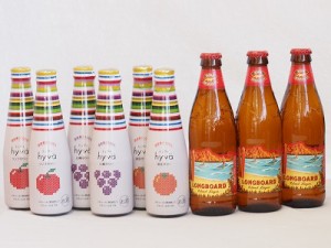 コナビールとリキュール9本セット(ヒュヴァ リンゴサワーalc.5% ヒュヴァ 巨峰サワーalc.5% ヒュヴァ 清見サワーalc.5% ロングボード) 20