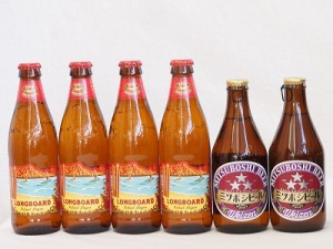 ハワイコナビール飲み比べ6本セット(ミツボシヴァイツェン ロングボード) 330ml×2本 355ml×4本