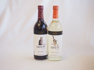 2セット アルプス neco赤ワイン白ワインペア4本セット 720ml×4本 (長野県)ネコワイン 猫ワイン 