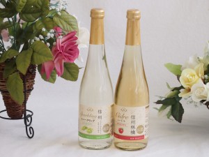 国産フルーツワイン2本セット(シャインマスカット＆ナイアガラ 信州林檎) 500ml×2本