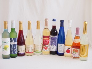 選りすぐりフルーツワイン11本セット(シャインマスカット＆ナイアガラ シードルCidre 京都青谷梅わいん グレープ＆ブルーベリー アップル