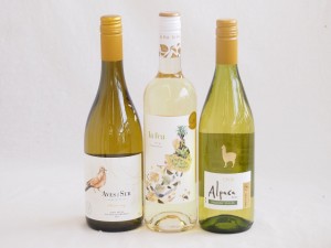 産地別白ワインシャルドネ3本セット(サンタ ヘレナ アルパカ(チリ) ビーニャ デル デルスール(チリ) ラ フェア ヴィウラ(スペイン)) 750m