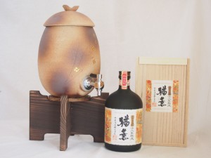 信楽焼・明山窯　焼酎サーバー　火色金小紋　2200ｃｃ(滋賀県)芋焼酎 赤霧島 900ｍｌ(宮崎)