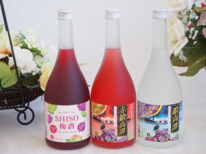 楽しむ鍛高譚3本セット(しそ焼酎鍛高譚20% SHISO梅酒12% 赤鍛高譚20%) 720ml×3本