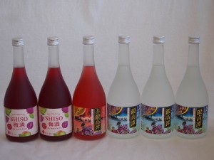 楽しむ鍛高譚6本セット(しそ焼酎鍛高譚20% SHISO梅酒12% 赤鍛高譚20%) 720ml×6本