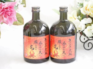 2本セット(キャンプ無双 樫樽貯蔵黒麹 芋焼酎ブレンド２５度(鹿児島県)) 720ml×2本