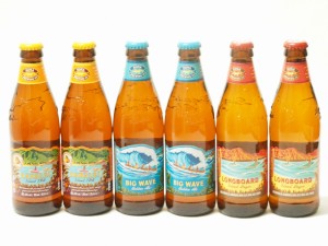 ハワイのコナビール飲み比べ6本セット(コナビールビックウェーブゴールデンエール瓶 コナビール ハナレイ IPA 瓶 コナビール ロングボー