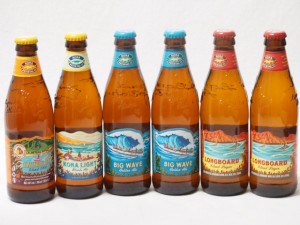 ハワイのコナビール飲み比べ6本セット(コナビールビックウェーブゴールデンエール瓶 コナビール ハナレイ IPA 瓶 コナビール ロングボー