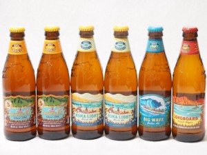 ハワイのコナビール飲み比べ6本セット(コナビールビックウェーブゴールデンエール瓶 コナビール ハナレイ IPA 瓶 コナビール ロングボー