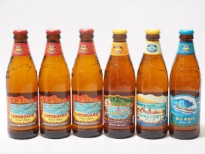 ハワイのコナビール飲み比べ6本セット(コナビールビックウェーブゴールデンエール瓶 コナビール ハナレイ IPA 瓶 コナビール ロングボー