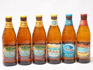 ハワイのコナビール飲み比べ6本セット(コナビールビックウェーブゴールデンエール瓶 コナビール ハナレイ IPA 瓶 コナビール ロングボー