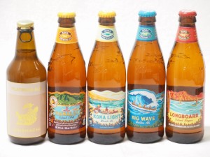 ハワイのコナビール飲み比べ5本セット(金しゃちプラチナエール(愛知県) コナビールビックウェーブゴールデンエール瓶 コナビール ハナレ