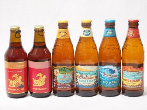 ハワイのコナビール飲み比べ6本セット(カシス＆ブラッドオレンジ 金しゃちアルト(愛知県) コナビールビックウェーブゴールデンエール瓶 